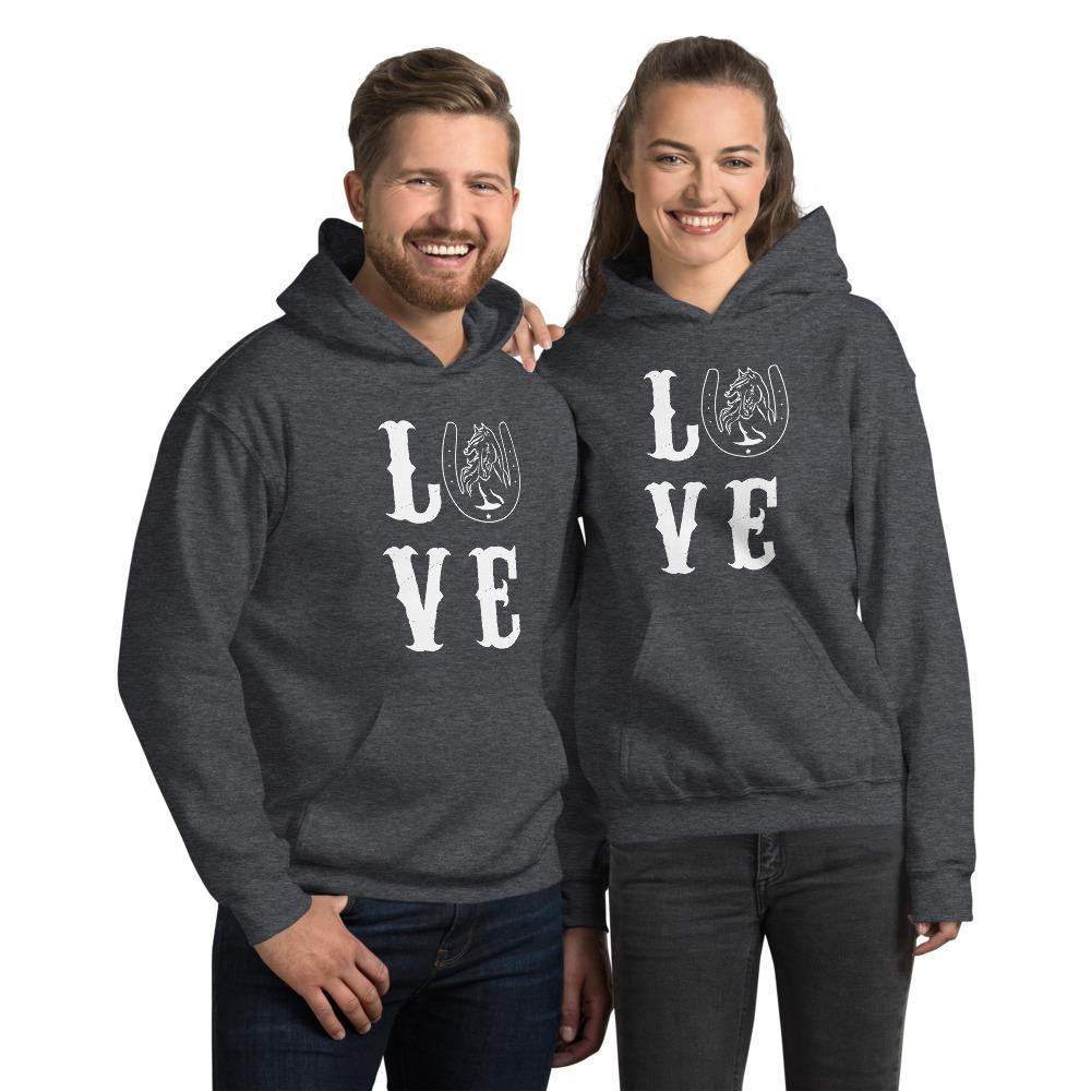 Sweat shirt Love à capuche - Pegasus-square