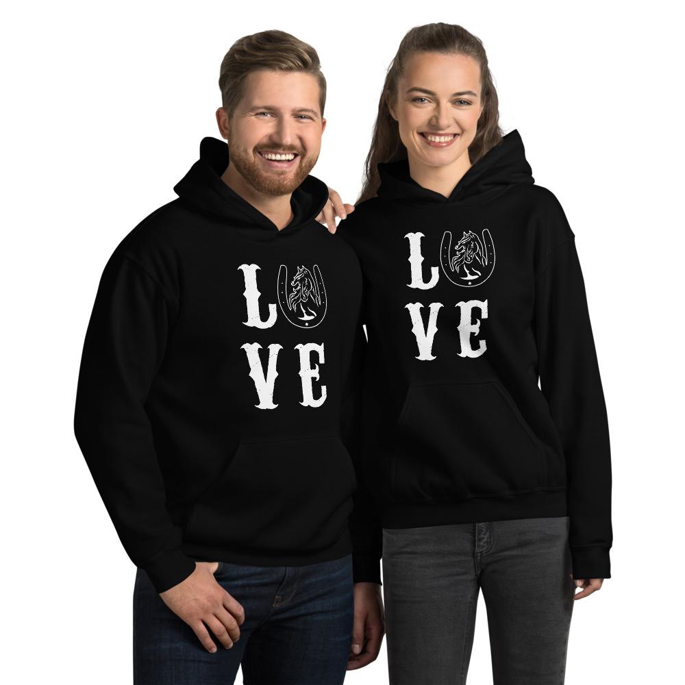 Sweat shirt Love à capuche - Pegasus-square