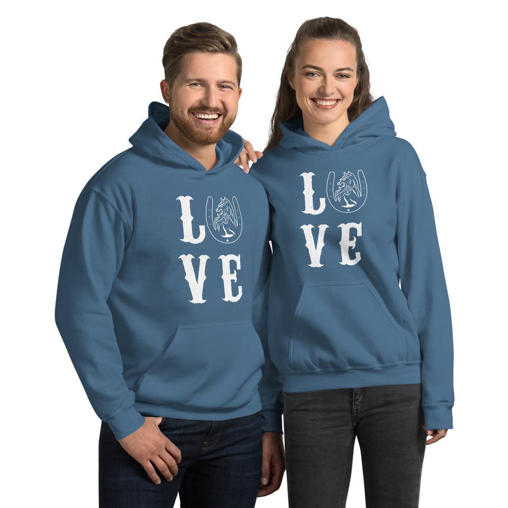 Sweat shirt Love à capuche - Pegasus-square