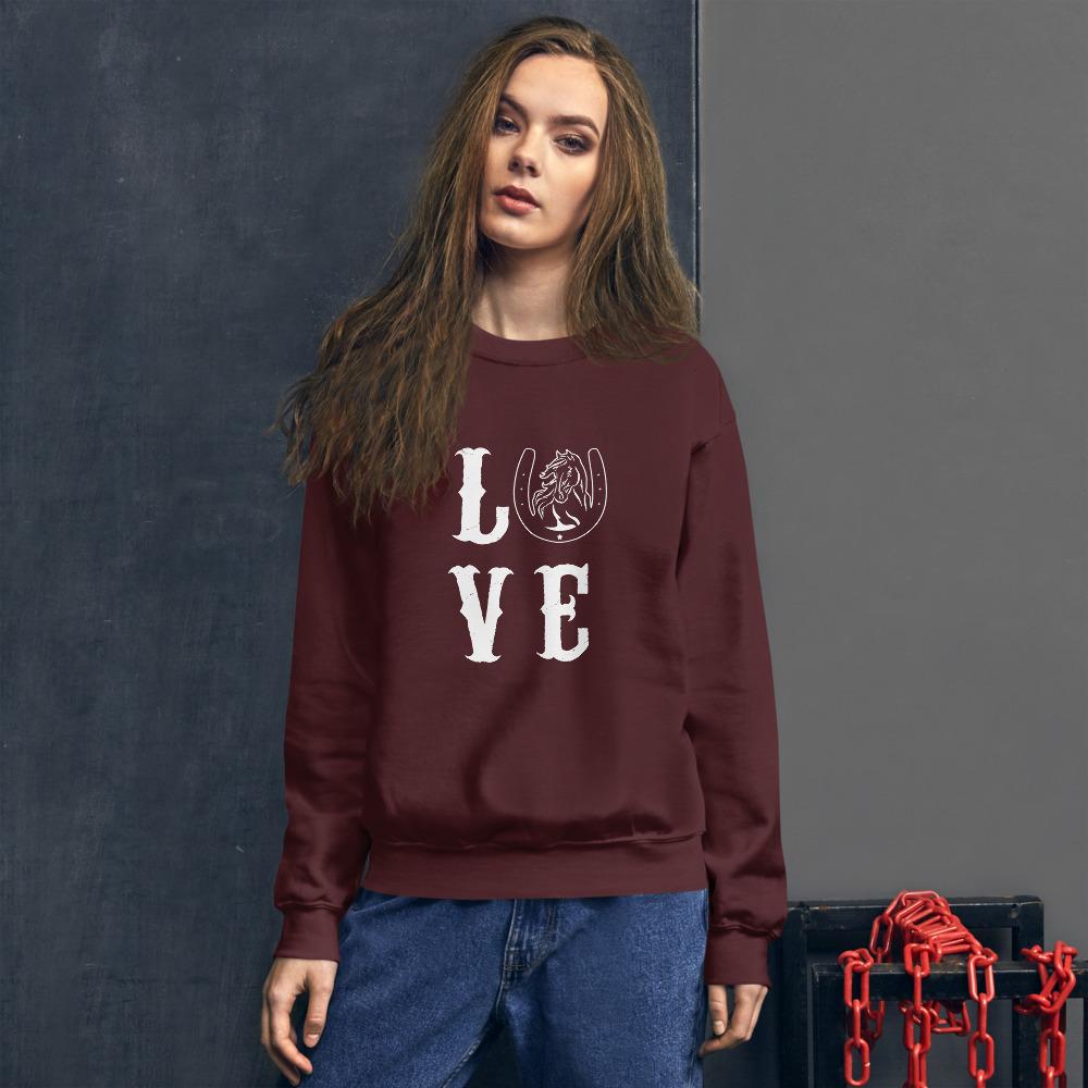 Sweat shirt Love à Col Rond - Pegasus-square