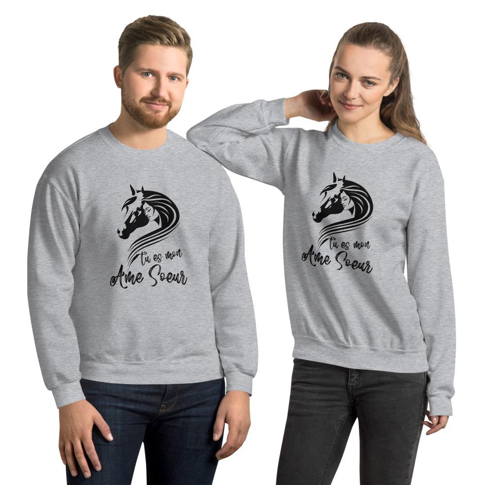 Sweat shirt Tu es mon âme soeur à Col Rond - Pegasus-square