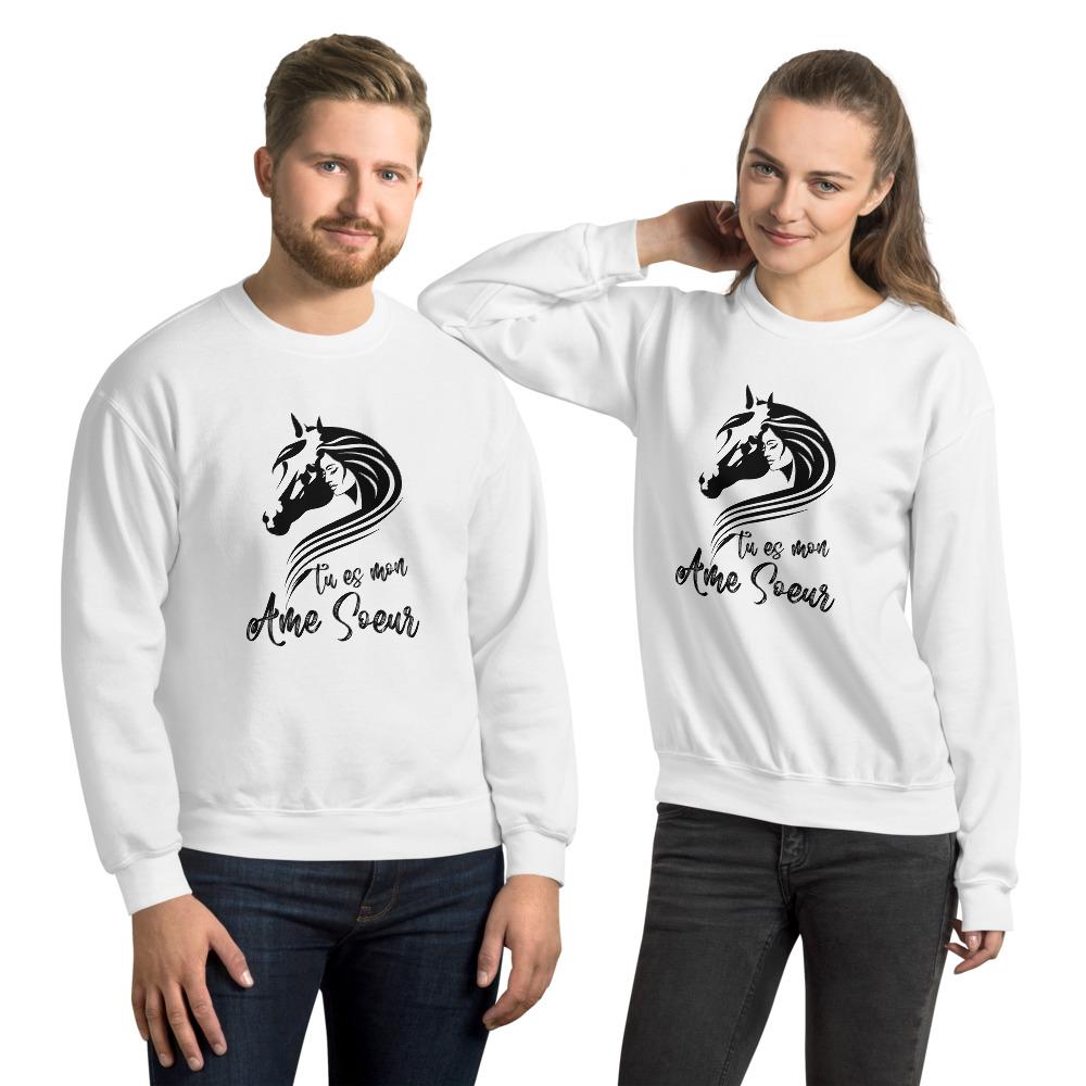 Sweat shirt Tu es mon âme soeur à Col Rond - Pegasus-square