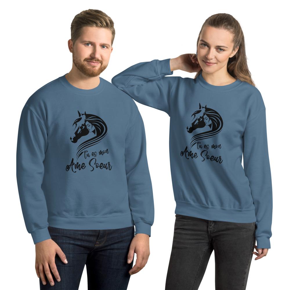 Sweat shirt Tu es mon âme soeur à Col Rond - Pegasus-square