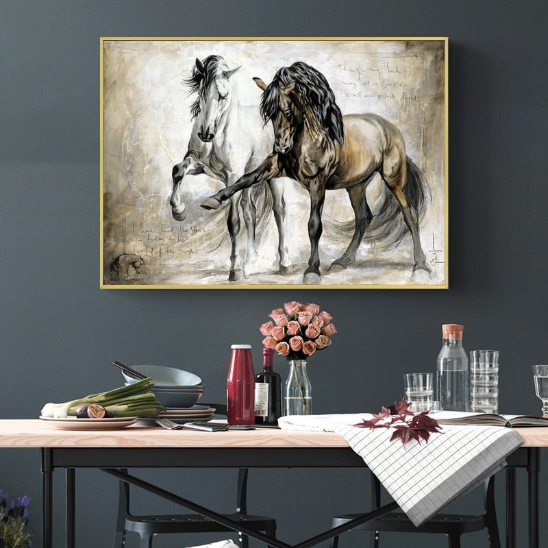 Tableau Cheval "Pas de Deux Espagnol" - Pegasus-square