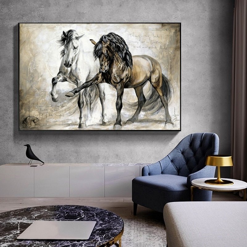 Tableau Cheval "Pas de Deux Espagnol" - Pegasus-square