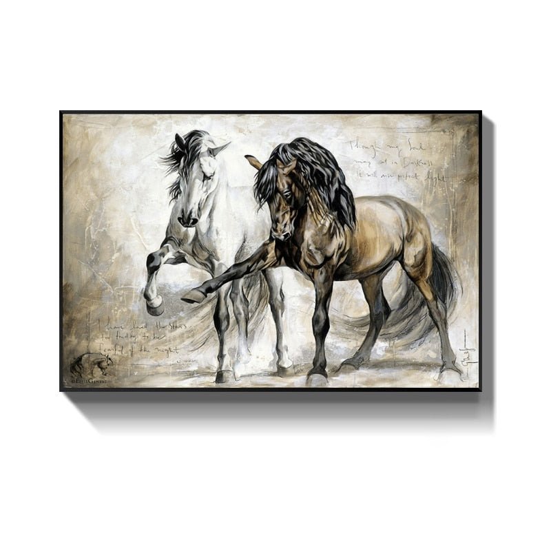 Tableau Cheval "Pas de Deux Espagnol" - Pegasus-square