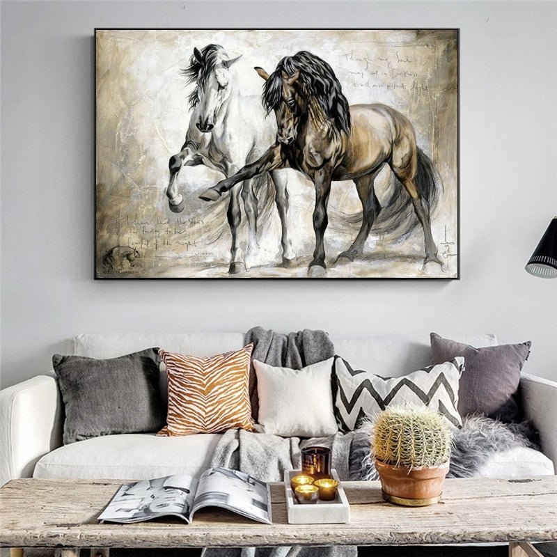 Tableau Cheval "Pas de Deux Espagnol" - Pegasus-square