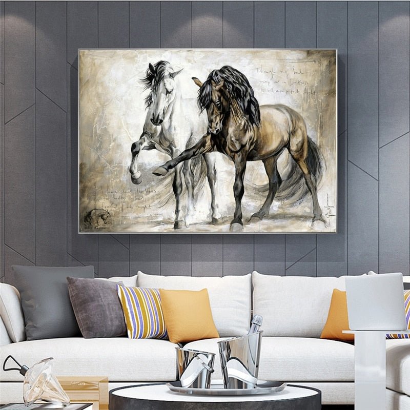 Tableau Cheval "Pas de Deux Espagnol" - Pegasus-square