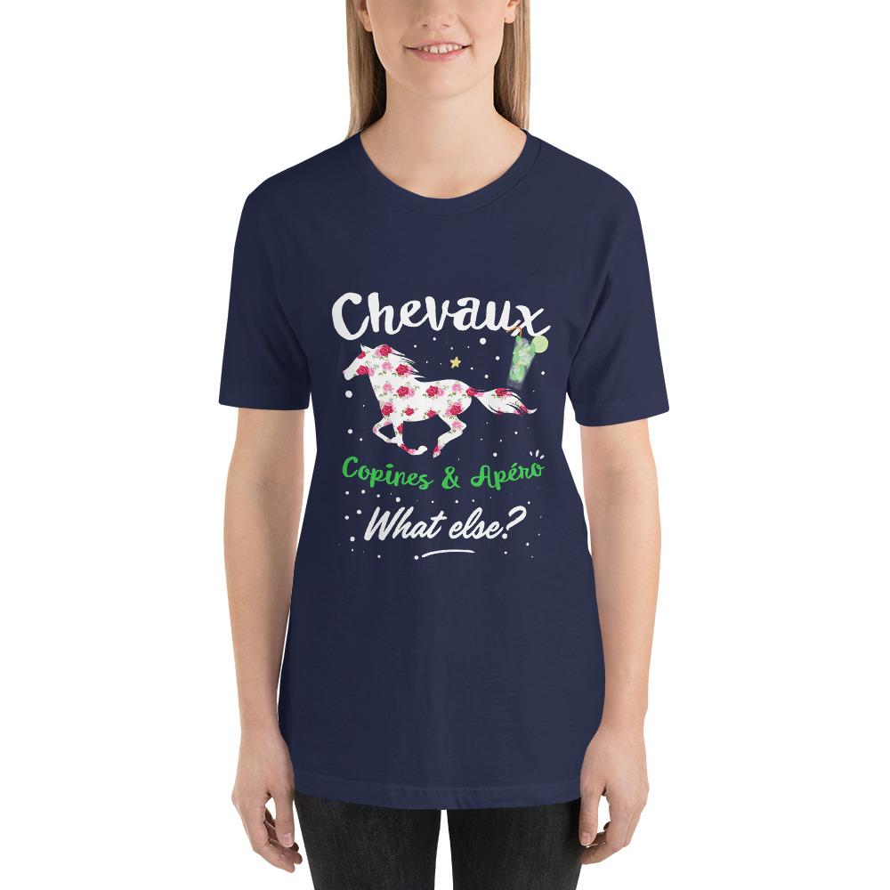 Tee-shirt Chevaux, Copines et Apéro - Pegasus-square