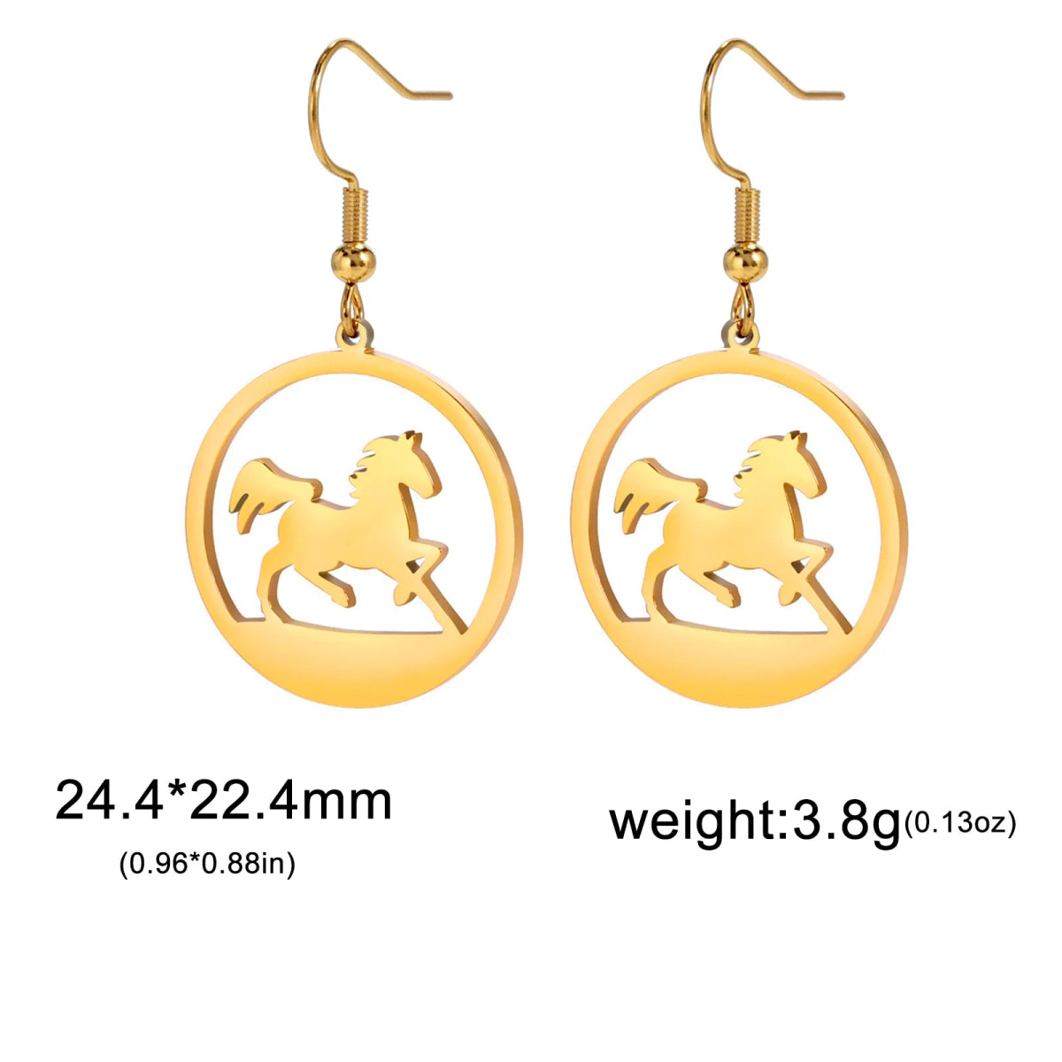 Boucles d'oreilles cheval - Pegasus-square