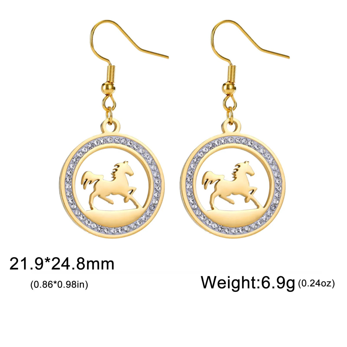 Boucles d'oreilles cheval - Pegasus-square