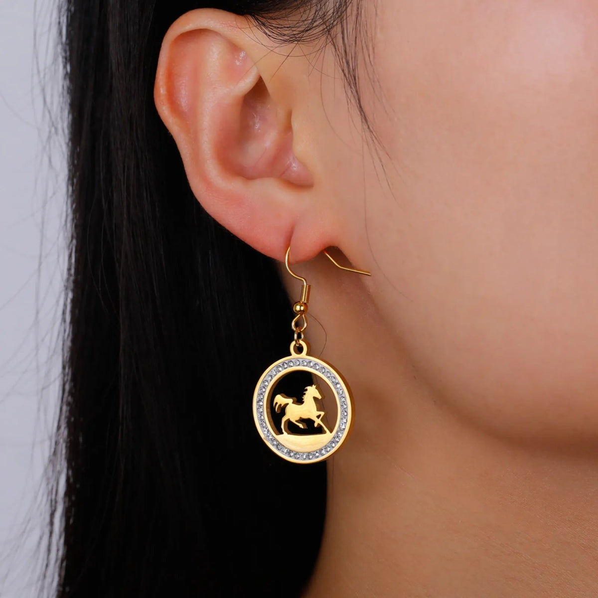 Boucles d'oreilles cheval - Pegasus-square