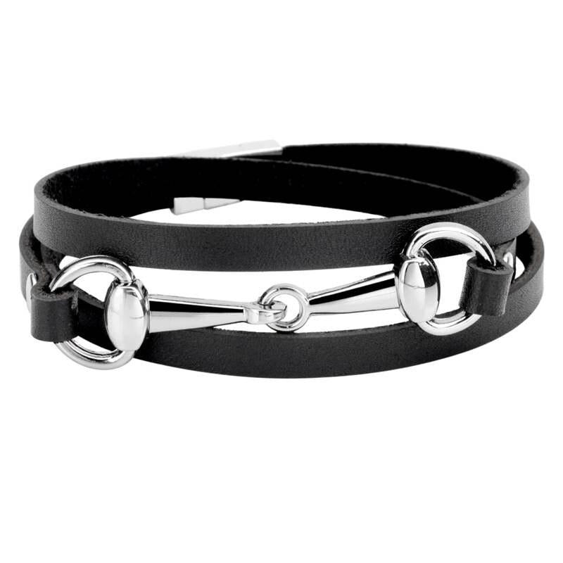 Bracelet "Cuir et Mors de cheval" - Pegasus-square