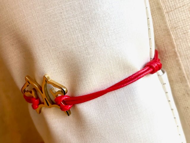 Bracelet rouge "Tête de Cheval" - Pegasus-square