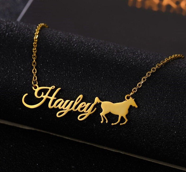 Collier "Cheval au galop" Personnalisé - Pegasus-square