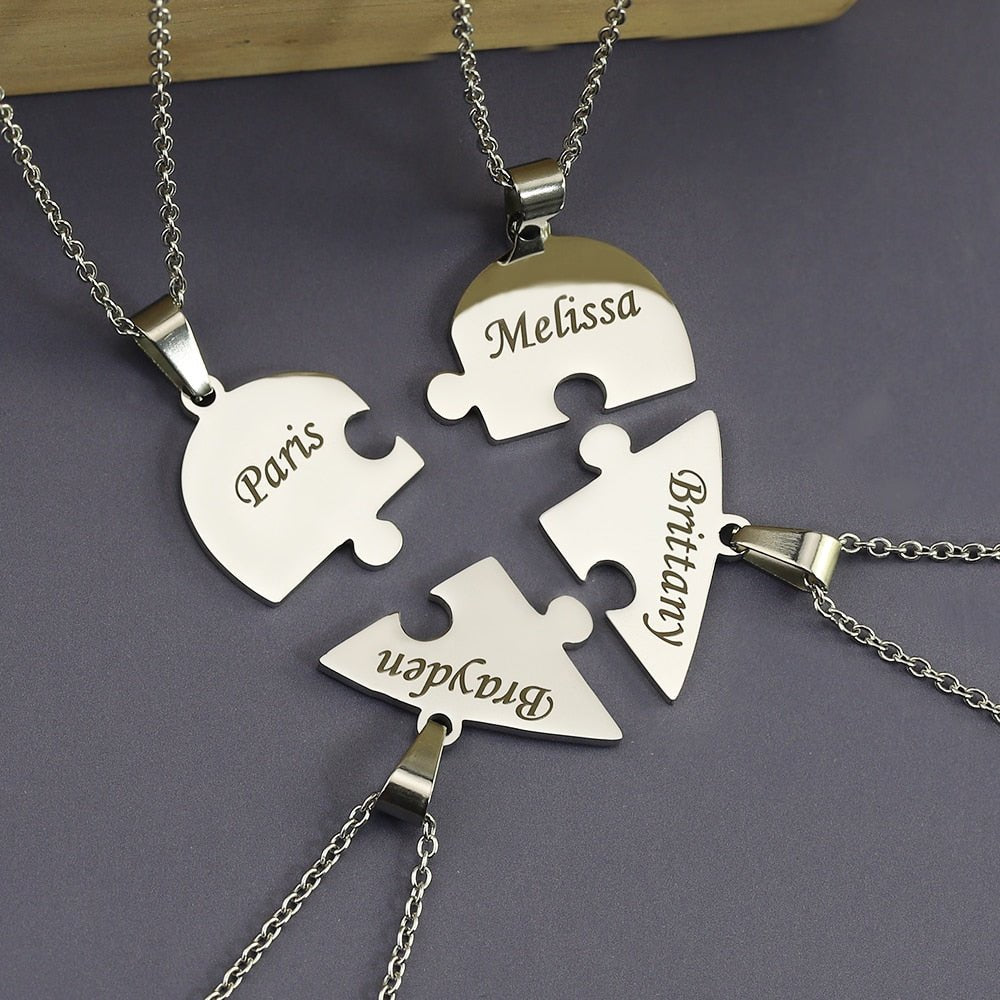 Collier personnalisé Coeur "Puzzle" - Pegasus-square