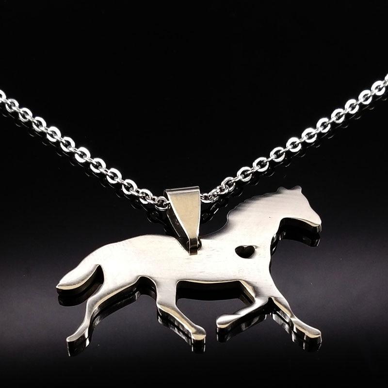Collier ras du cou Horse Love couleur Silver - Pegasus-square