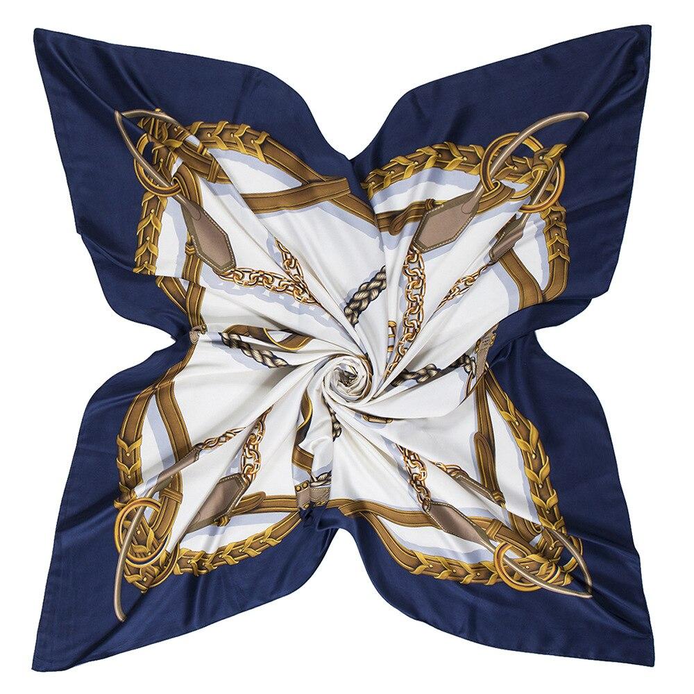 Foulard Carré "Etrivières" - 100% Soie - Extra Grand - Pegasus-square