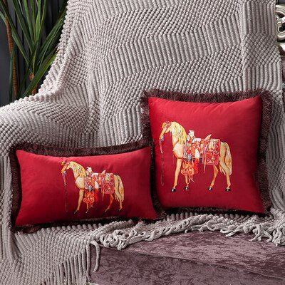 Housse de Coussin Déco Ultra Tendance "Incitation au Voyage" - Pegasus-square