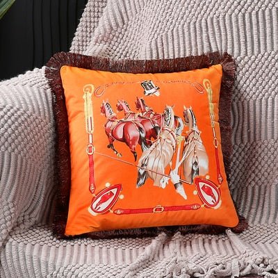 Housse de Coussin Déco Ultra Tendance "Incitation au Voyage" - Pegasus-square