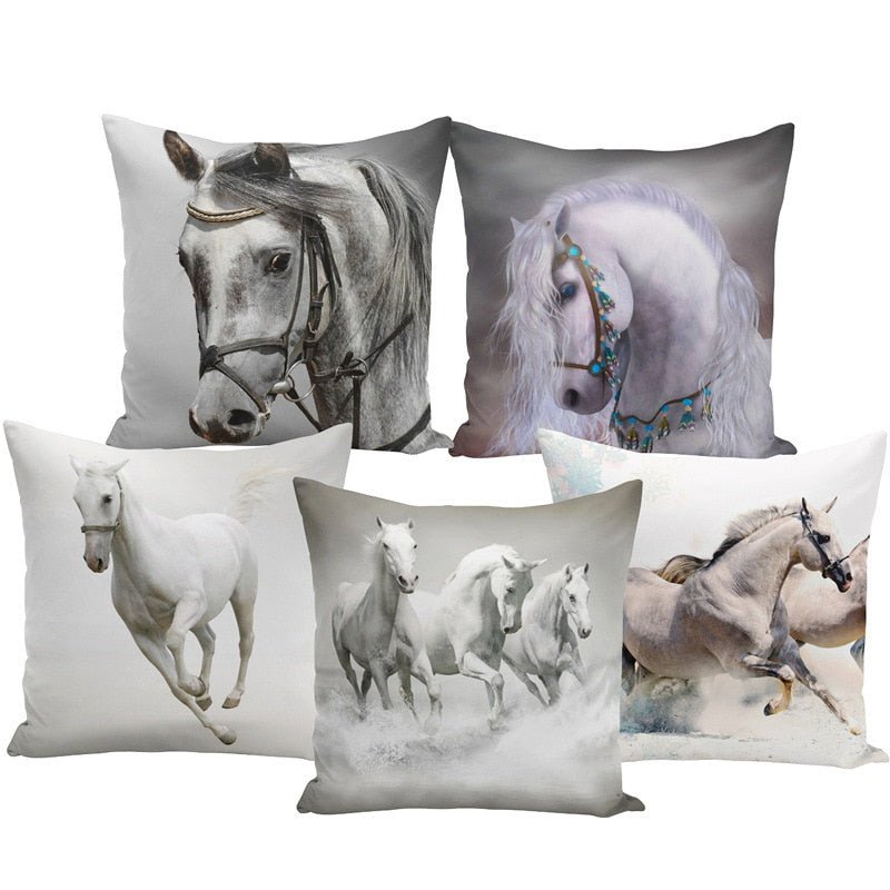 Housse de Coussin "White Horse" - Pegasus-square