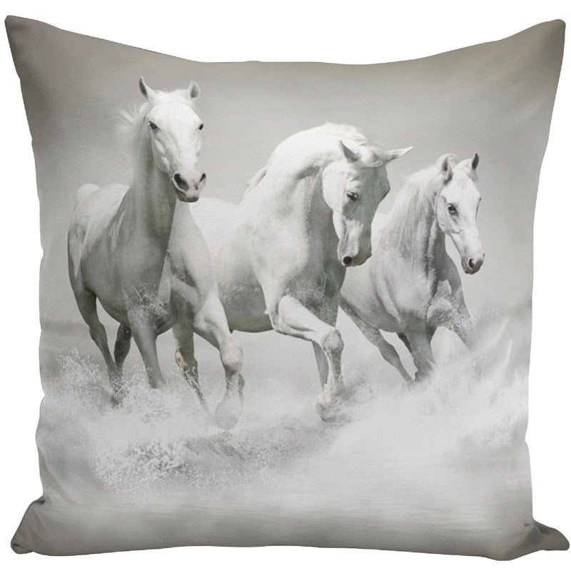 Housse de Coussin "White Horse" - Pegasus-square