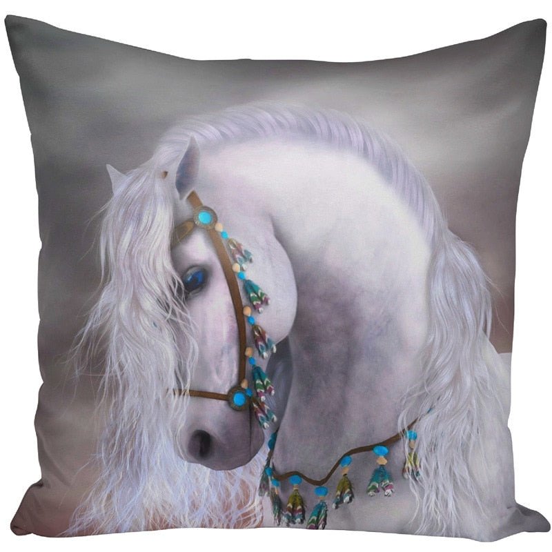 Housse de Coussin "White Horse" - Pegasus-square