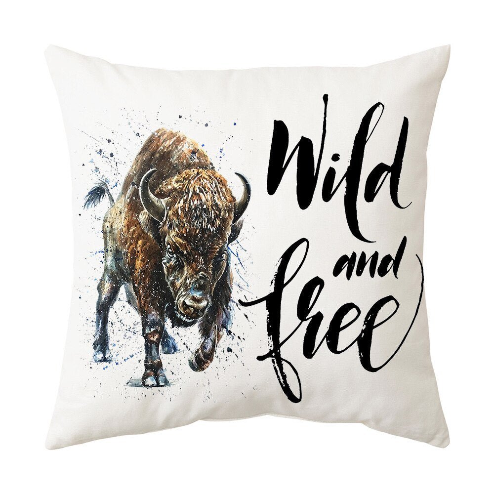 Housse de coussin "Wild and Free" - Pegasus-square