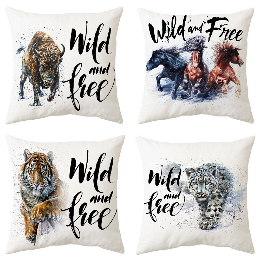 Housse de coussin "Wild and Free" - Pegasus-square