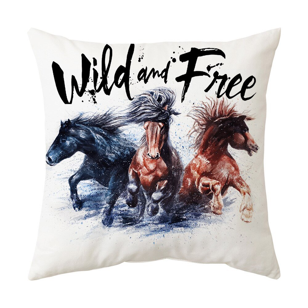 Housse de coussin "Wild and Free" - Pegasus-square