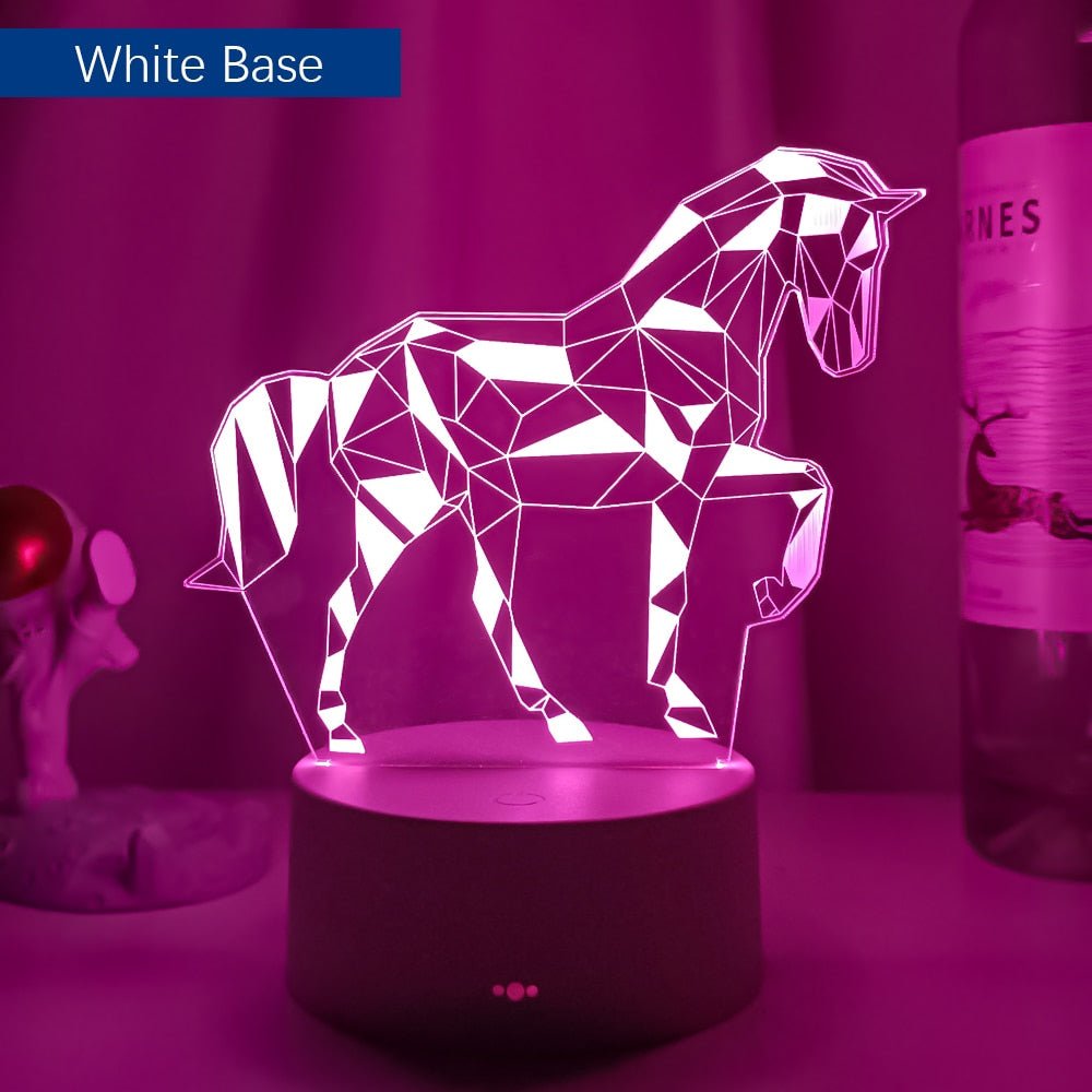 Lampe Cheval 3D veilleuse - Pegasus-square