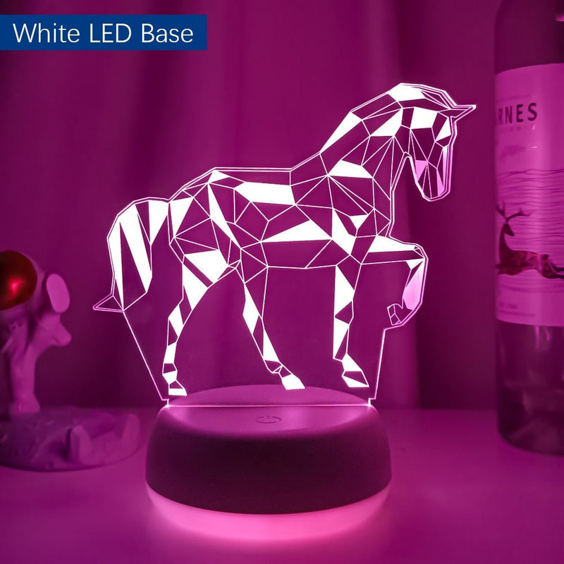 Lampe Cheval 3D veilleuse - Pegasus-square