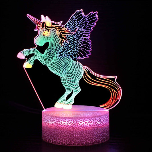 Lampe Illusion 3D "Licorne" - Pegasus-square