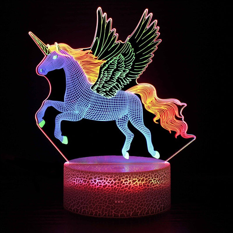 Lampe Illusion 3D "Licorne" - Pegasus-square