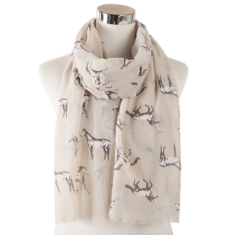 Magnifique Foulard/Etole "Chevaux" - Pegasus-square