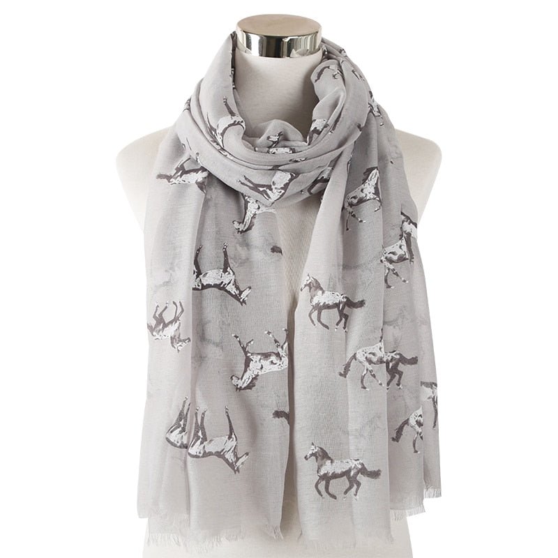 Magnifique Foulard/Etole "Chevaux" - Pegasus-square