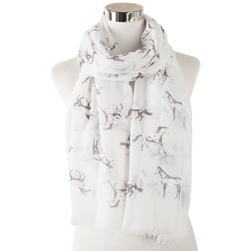 Magnifique Foulard/Etole "Chevaux" - Pegasus-square