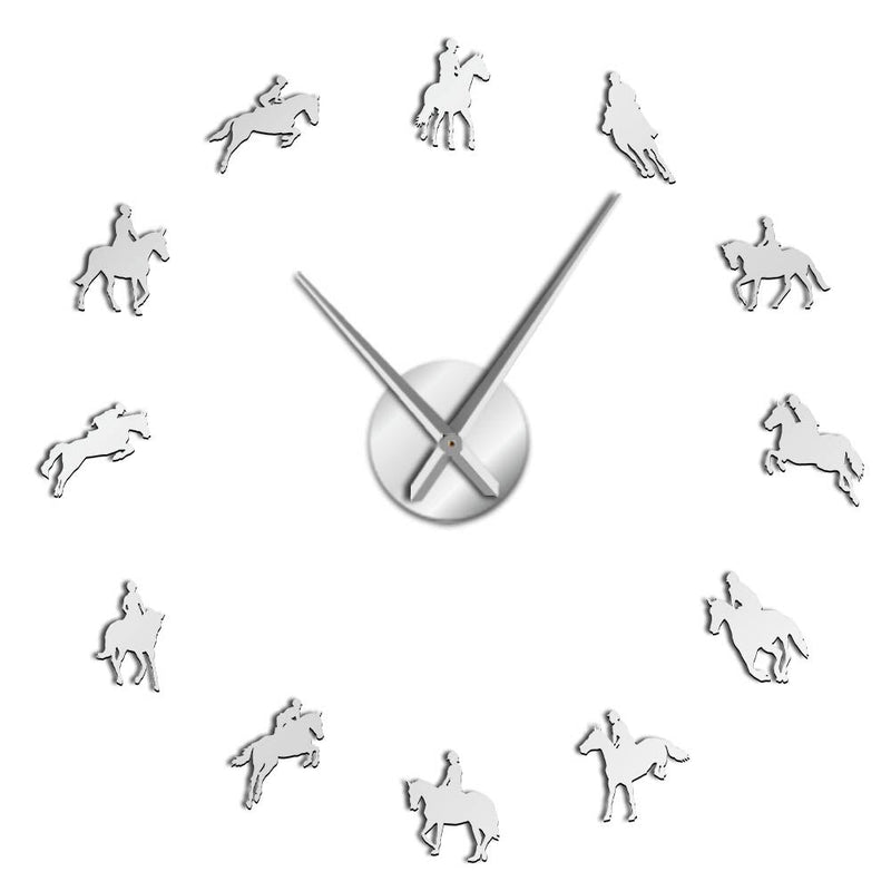 Spectaculaire Horloge murale "Horse-riding" - Pegasus-square