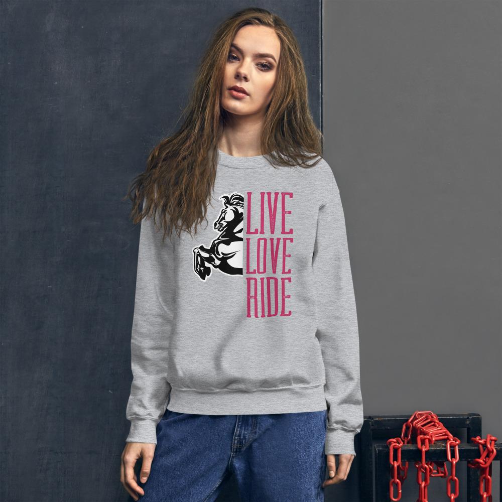 Sweat shirt à Col Rond Live Love Ride - Pegasus-square