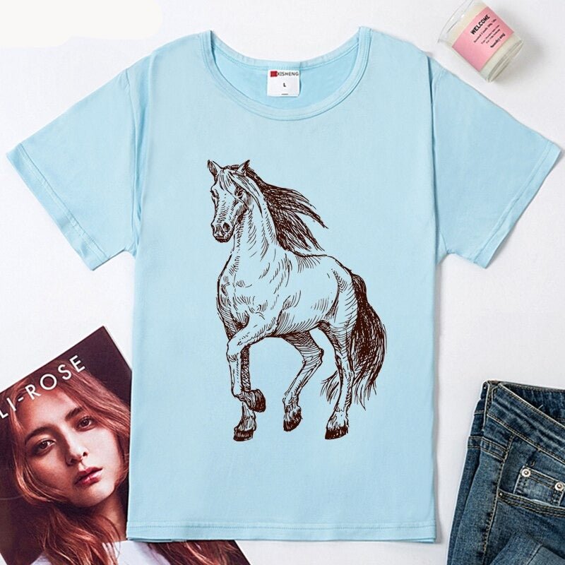 Tee-Shirt "Cheval au Fusain" - Pegasus-square