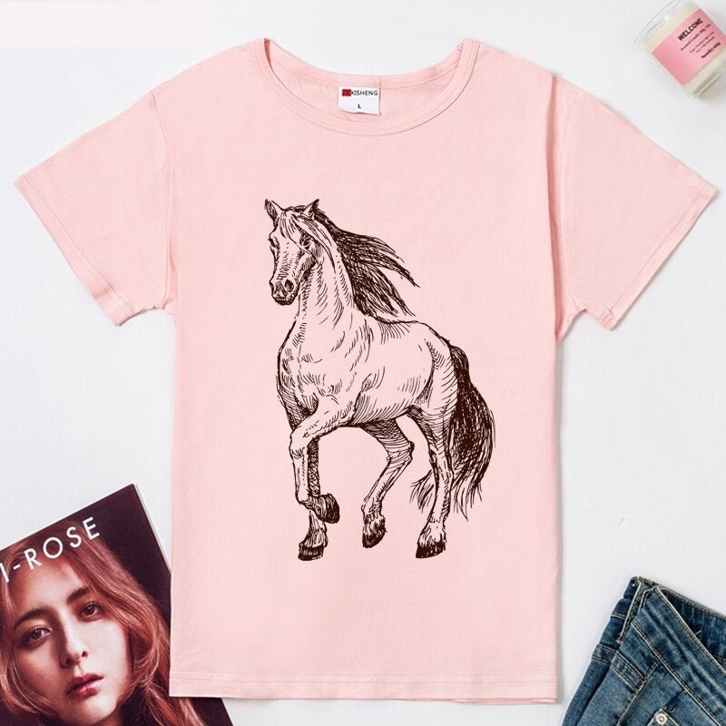 Tee-Shirt "Cheval au Fusain" - Pegasus-square