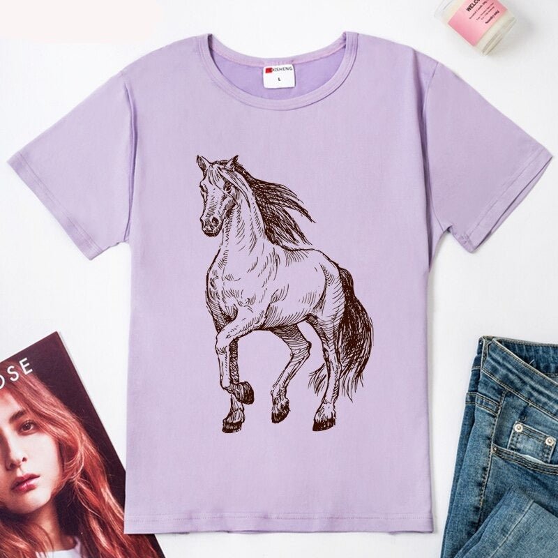 Tee-Shirt "Cheval au Fusain" - Pegasus-square