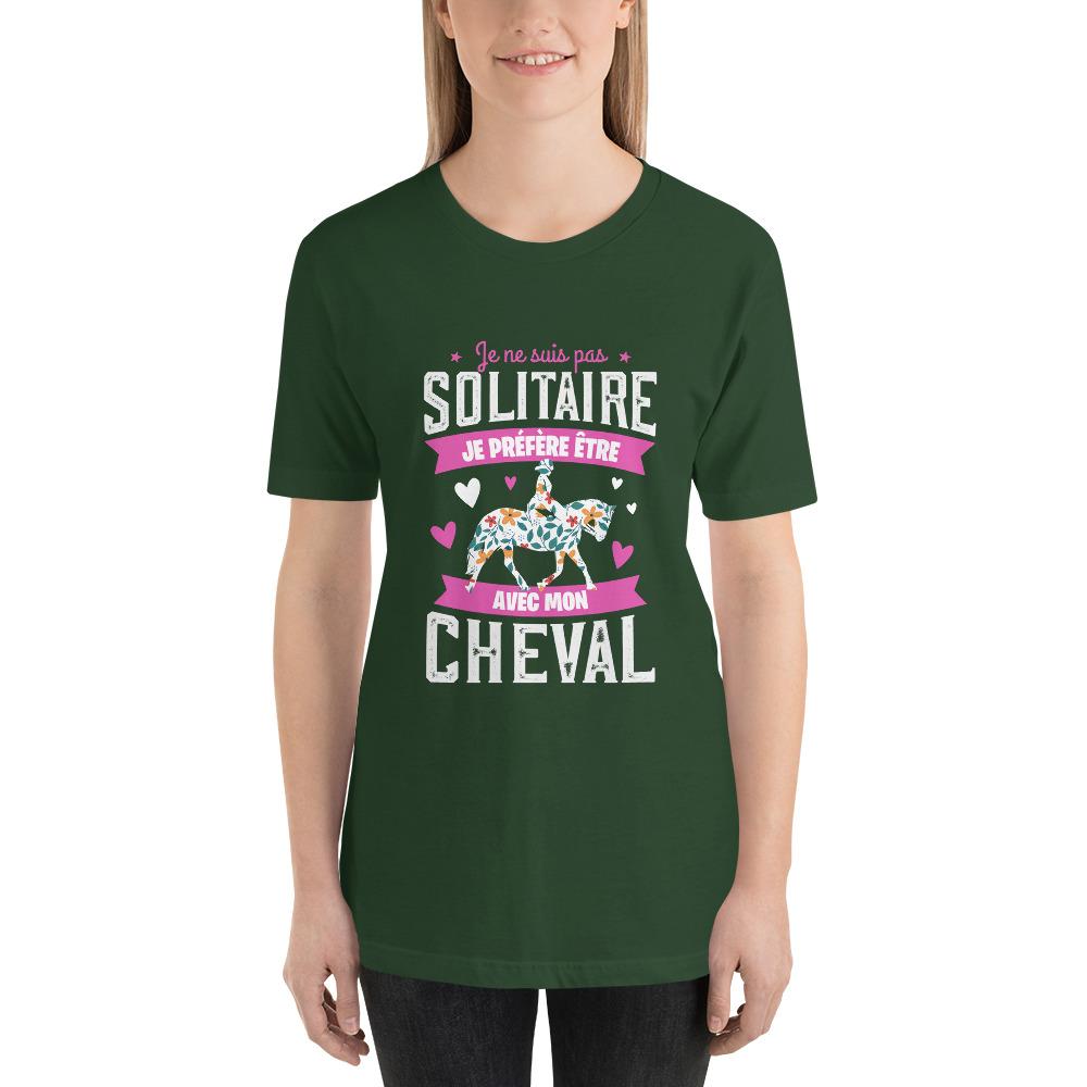 Tee Shirt cheval Je ne suis pas solitaire - Pegasus-square