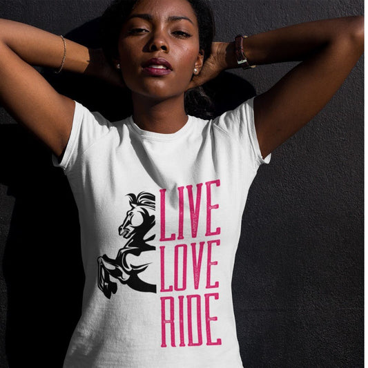 Tee Shirt cheval Live Love Ride - Pegasus-square