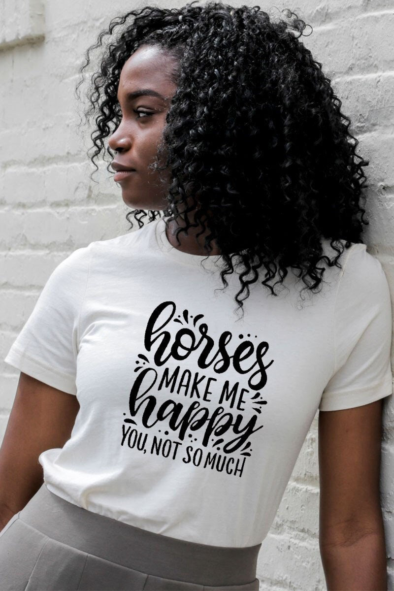 Tee-Shirt "Horses Make Me Happy" - Pegasus-square