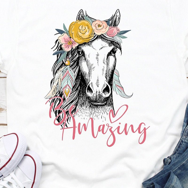 Tee-Shirt "Jolie Ponette en fleur" - Pegasus-square