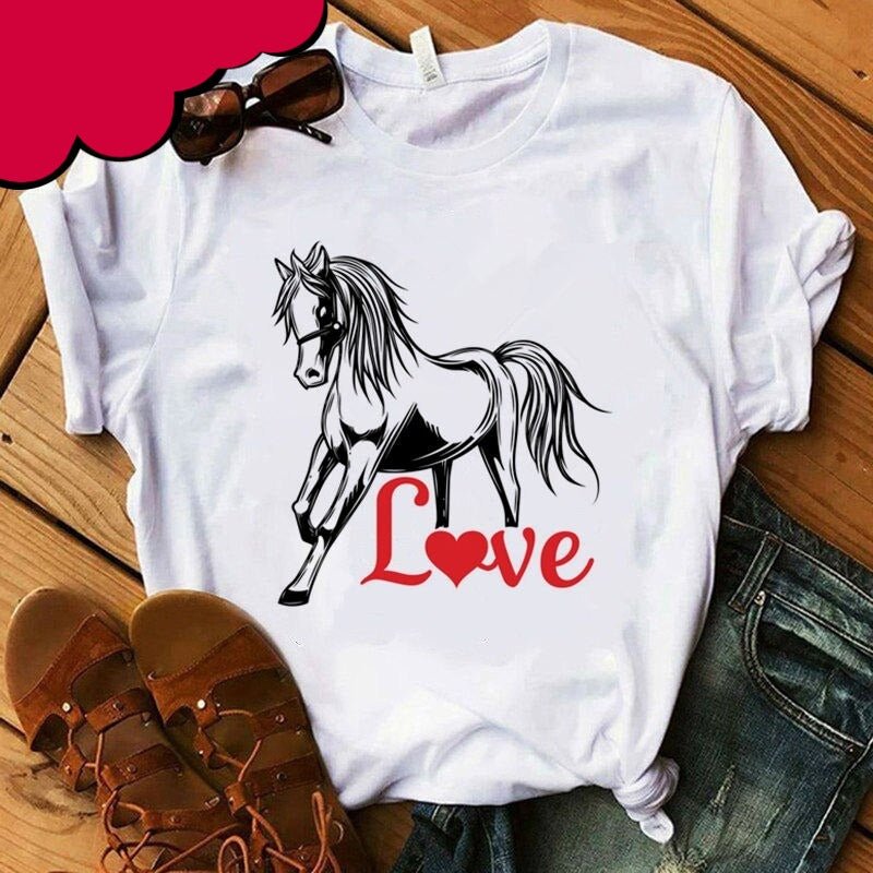 Tee-Shirts "Peace Love Horses" - Pegasus-square